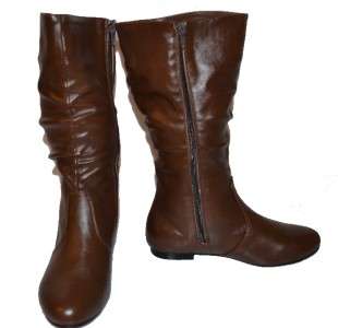Womens Boots Flats DARK BROWN, LIGHT BROWN, BLACK, SLOUCH, Western 