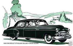 1949 CHEVROLET STYLELINE DELUXE 4 DOOR SEDAN (BLACK)  