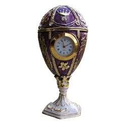 Cristiani Lavender Music Egg with Clock  