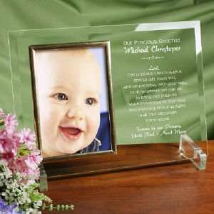  A Godparents Promise Beveled Glass Picture Frame Baby