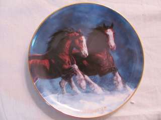 DANBURY Horses For All Seasons Calendar Plate FEBRUARY  