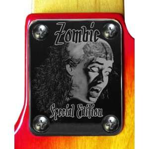  Zombie Invasion Chrome Engraved Neck Plate Musical 