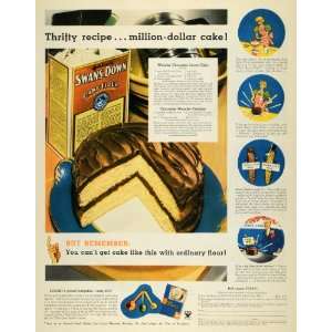  1934 Ad Swans Down Cake Flour Baking General Foods 