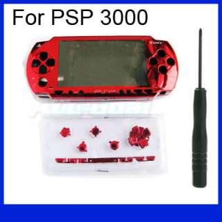 Full Replacement red Shell Console Case For PSP 3000 Red  