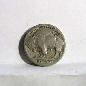 USA   scarce 1923 S Buffalo Nickel 5 Cents; F  
