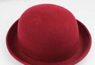   lady cute trendy Bowler faux fur Derby Hat Cloche color choice  