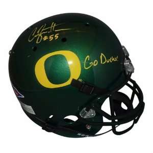 Casey Matthews Autographed Oregon Ducks (Schutt) Deluxe Replica Full 