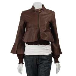 BCBGeneration Womens Stephanie Layered look Leather Jacket 