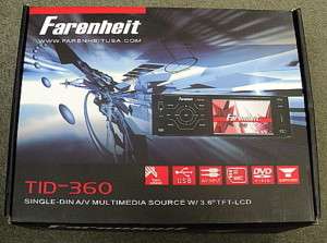 NEW Farenheit TID 360 In Dash DVD/CD/ 3.6 TFT/LCD  