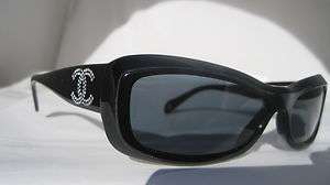 CHANEL 5095 B 501/87 Sunglasses Glasses Black Authentic  