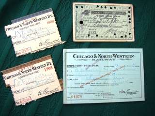 Chicago & North Western Railway Employee Tickets 1904  