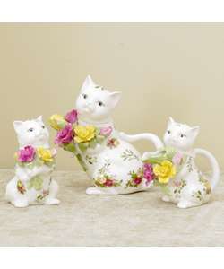 Royal Doulton Old Country Rose 3 piece Kitten Tea Set  