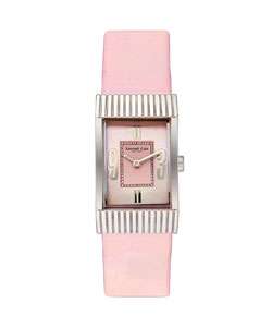 Kenneth Cole Womens Pink Dial Leather Watch  