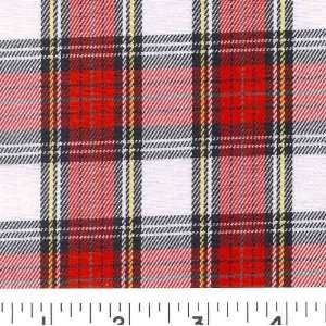  62 Wide Dan River Plaid   Red/Black/white Fabric By The 