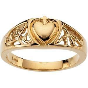  R6509 14K Yellow Gold Ring Heart Ring Jewelry
