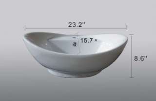    Round Porcelain European Style Ceramic White Basin Vessel Sink B11