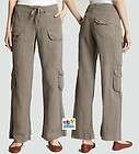   NEW $138 XCVI Zazou 100% Linen Wide Leg Cargo Pants   Green Slate