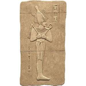  Osiris Holding Crook and Flail Egyptian Relief, Stone 