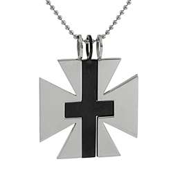Stainless Steel 3 piece Iron Cross Necklace  
