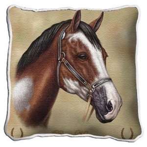  Paint Horse Tapestry Throw Pillow