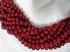 5mm Red Coral Round Beads 16 strand