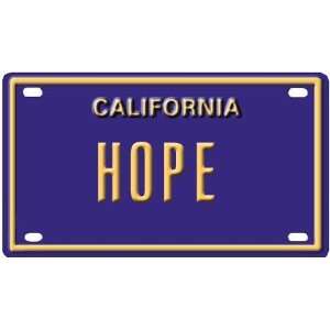    Hope Mini Personalized California License Plate 