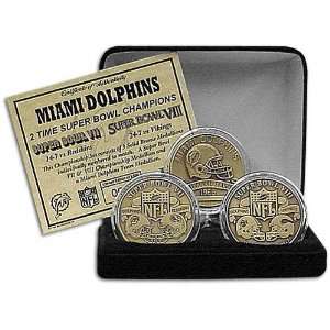  Dolphins Highland Mint Super Bowl Bronze Coin Sets 