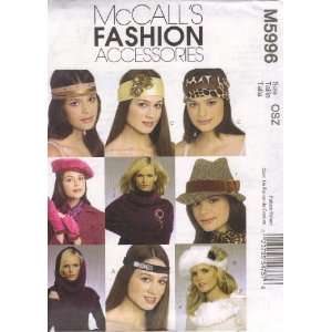  McCalls Fashion Accessories Pattern M5996 for Headbands 