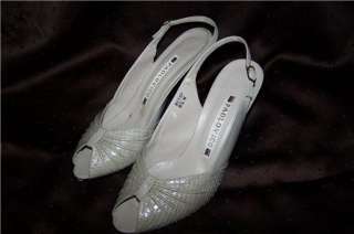 Vintage Beige open toe sling back heels shoes Paolovico  
