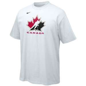  Winter Olympics Team Canada White Hockey T shirt  Sports 
