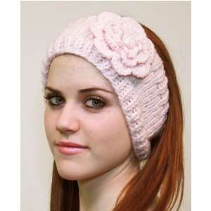  Handmade Headband Flower Design Pink Color with Strecth 