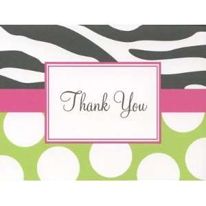 Citron Zebra, Custom Personalized Baby Thank You Invitation, by 