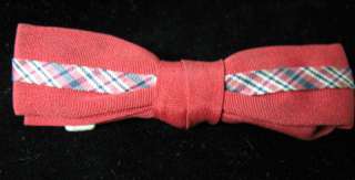 Little Boys ORMOND Bow Tie Clip On Retro Red & Plaid  