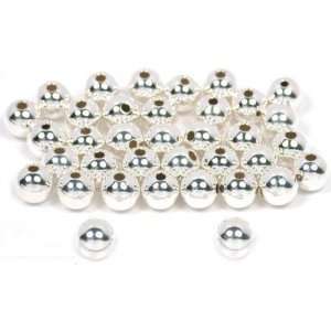  36 Ball Beads Silver Round Beading Stringing 5mm Parts 