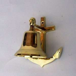  Solid Brass Anchor Wall Ship Bell   Nautical Boat