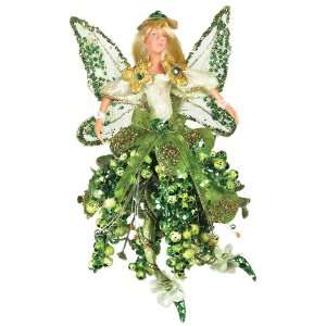   Attractive Christmas Holiday Fruit Angel Fairy Figurine   Green A00806