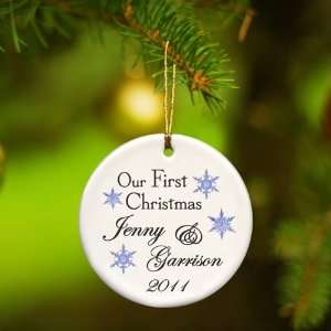   Baby Keepsake Our First Christmas Personalized Ornament Style 6 Baby
