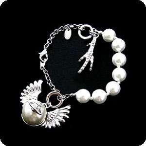  WINGS & CLAWS Faux Pearl with Pendants Pet Necklace for 