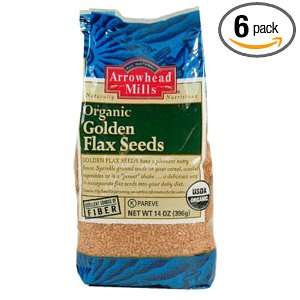 Arrowhead Mills Golden Flax Seed, 14 Ounce Bags (Pack of 6)  