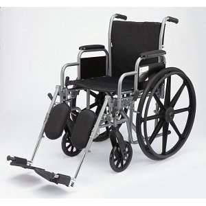Medline MDS806450EE Wheelchair, 20in, k1, Basic, Dla, Elev Leg 1/Ea