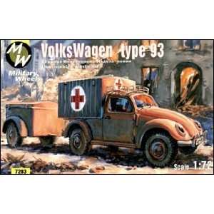  MILITARY WHEELS MODELS   1/72 VW Type 93 Ambulance w/Trailer 