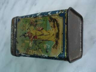 1920s ANTIQUE TEA STORE LITHOGRAPHED TIN BOX  