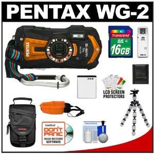 Pentax Optio WG 2 Shock & Waterproof GPS Digital Camera (Shiny Orange 