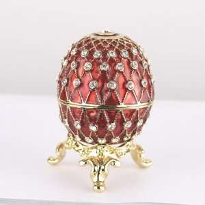  Swarovski Crystal Pave Red Diamond Egg GBJ670 R
