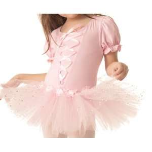  Pink Princess Ballet Dress with Sparkle Tutu on Cap Sleeved Leotard 