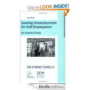 Leaving Unemployment for Self Employment An Empirical Study (ZEW 