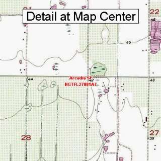 USGS Topographic Quadrangle Map   Arcadia SE, Florida (Folded 