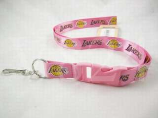 NFL Los Angeles KeyChain Lakers Lanyard key chain Pink  