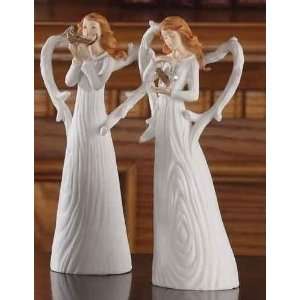 Pack of 6 Winters Beauty White Angel Christmas Figures 