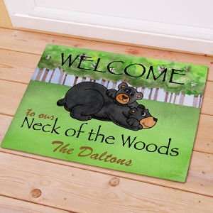  Personalized Bear Neck Of The Woods Doormat Patio, Lawn & Garden